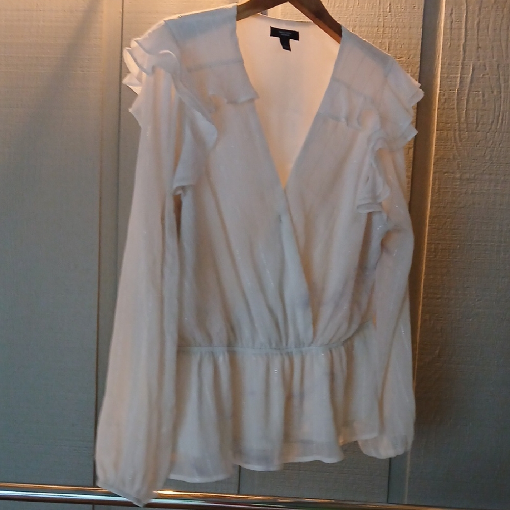 Simply Vera Vera Wang Ivory Ruffle Blouse